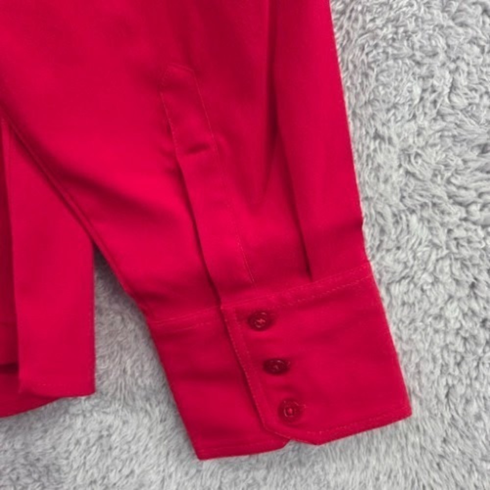 Lane Bryant Red Long Sleeve Button Down Blouse Size 18/20 Career Office NWT - Picture 10 of 10